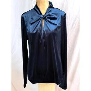 🆕LISTING🆕 White House Black Market deep teal velvet type dress shirt